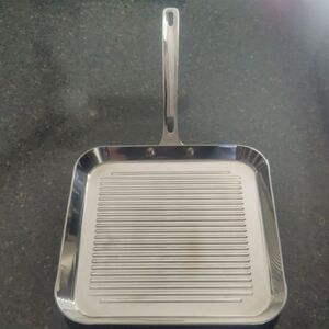 VIKING Premium Stainless Steel Silver Grill Pan with Handle